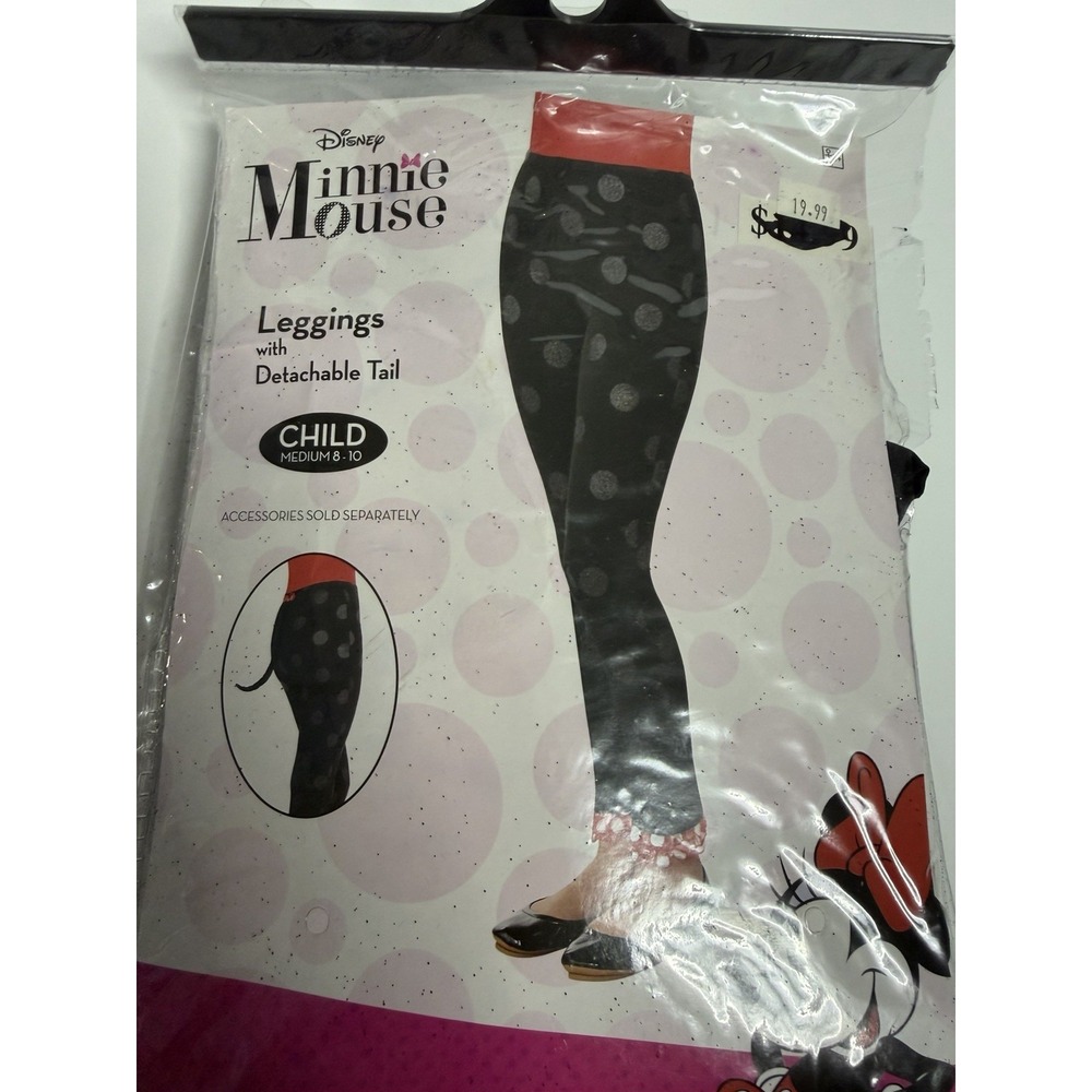 Disney Minnie Mouse Child Leggings M 8-10 NEW Halloween Costume Pants H-3
